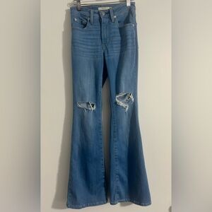 Levi's 726 High rise flare distressed